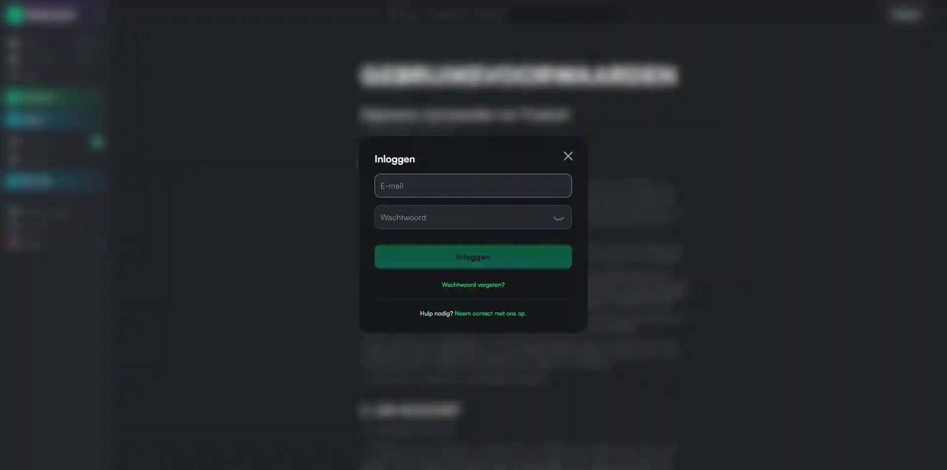 Trueluck registratie-interface voor het aanmaken van een account